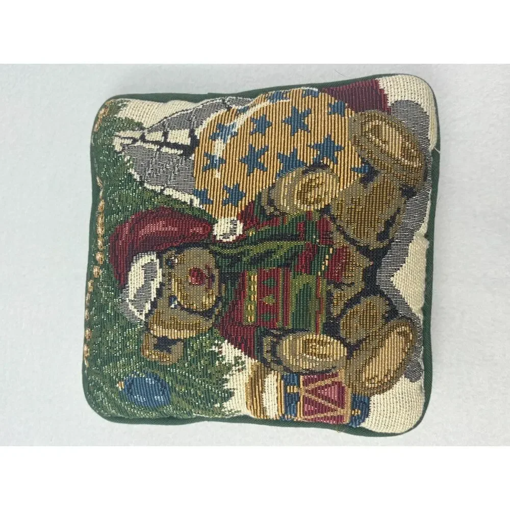 Teddy Bear‎ Vintage Tapestry Throw Pillow Country Cottage Core Set of 2